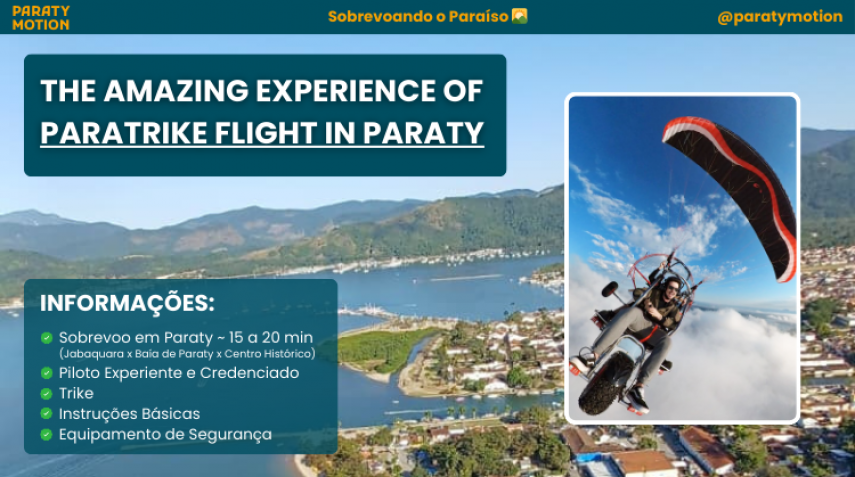 VOO DE PARATRIKE EM PARATY: O MAR E O CENTRO HIST&Oacute;RICO VISTOS DE CIMA